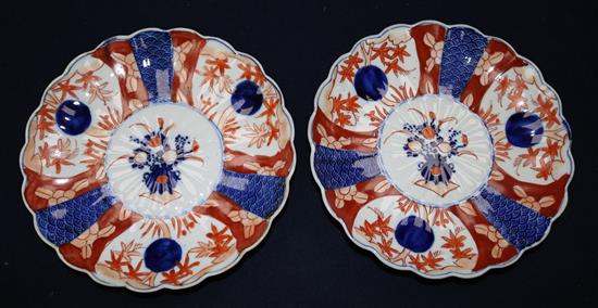 A pair of Imari plates